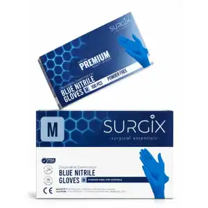 Blue Nitrile Powder Free Gloves